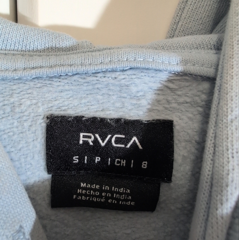 RVCA Pullover Women's Hoodie Size Small Light Blue - Picture 4 of 9